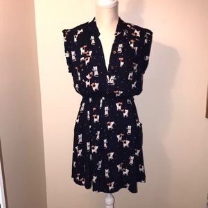 Navy Blue with Kittys Angie Dress sz Med